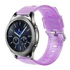 For Samsung Gear S3 Classic 22mm Transparent Shiny Diamond TPU Watch Band(Purple) - 1