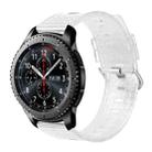 For Samsung Gear S3 Frontier 22mm Transparent Shiny Diamond TPU Watch Band(White) - 1