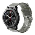For Samsung Gear S3 Frontier 22mm Transparent Shiny Diamond TPU Watch Band(Black) - 1