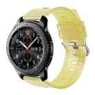 For Samsung Gear S3 Frontier 22mm Transparent Shiny Diamond TPU Watch Band(Yellow) - 1