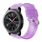 For Samsung Gear S3 Frontier 22mm Transparent Shiny Diamond TPU Watch Band(Purple) - 1