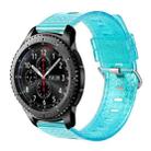 For Samsung Gear S3 Frontier 22mm Transparent Shiny Diamond TPU Watch Band(Blue) - 1