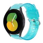 For Samsung Galaxy Watch5 40mm / 44mm 20mm Transparent Shiny Diamond TPU Watch Band(Blue) - 1