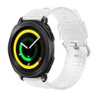 For Samsung Galaxy Gear Sport / Gear S2 Classic 20mm Transparent Shiny Diamond TPU Watch Band(White) - 1