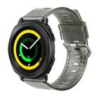 For Samsung Galaxy Gear Sport / Gear S2 Classic 20mm Transparent Shiny Diamond TPU Watch Band(Black) - 1