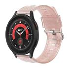 For Samsung Galaxy Gear Sport / Gear S2 Classic 20mm Transparent Shiny Diamond TPU Watch Band(Pink) - 1