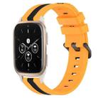 For Garmin Forerunner Sq2 Music 20mm Vertical Two-Color Silicone Watch Band(Yellow+Black) - 1
