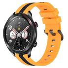 For Honor Watch Dream 22mm Vertical Two-Color Silicone Watch Band(Yellow+Black) - 1