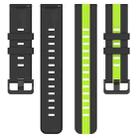 For Amazfit GTR 47mm 22mm Vertical Two-Color Silicone Watch Band(Black+Grey) - 6