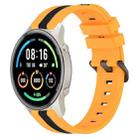 For Xiaomi MI Watch Sport 22mm Vertical Two-Color Silicone Watch Band(Yellow+Black) - 1