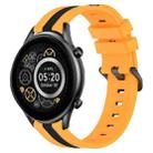 For Xiaomi Haylou RT2 LS10 22mm Vertical Two-Color Silicone Watch Band(Yellow+Black) - 1