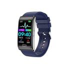 E600 1.47 inch Color Screen Smart Watch Silicone Strap Support Heart Rate Monitoring / Blood Pressure Monitoring(Blue) - 1