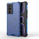 For Xiaomi Redmi K60 / K60 Pro Shockproof Honeycomb Phone Case(Blue) - 1