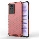 For Xiaomi Redmi K60e Shockproof Honeycomb PC + TPU Phone Case(Red) - 1