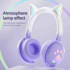 KE28 RGB Cute Cat Ears Bluetooth Wireless Music Headset with Detachable Mic(Blue) - 3