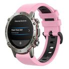 For Amazfit Falcon 22mm Two-Color Sports Silicone Watch Band(Pink+Black) - 1