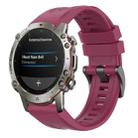 For Amazfit Falcon 22mm Quick-Release Solid Color Silicone Watch Band(Burgundy) - 1