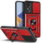 For OPPO A17 Sliding Camera Cover Design Phone Case(Red) - 1