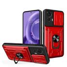 For Motorola Moto Edge 30 Neo Sliding Camshield Card Phone Case(Red) - 1