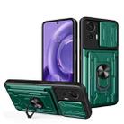 For Motorola Moto Edge 30 Neo Sliding Camshield Card Phone Case(Dark Green) - 1