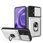 For Motorola Moto Edge 30 Neo Sliding Camshield Card Phone Case(Silver) - 1