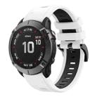 For Amazfit Falcon 22mm Two-Color Silicone Quick-Release Metal Buckle Watch Band(White+Black) - 1