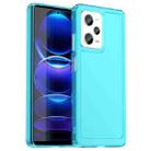 For Xiaomi Redmi Note12 Pro Speed Candy Series TPU Phone Case(Transparent Blue) - 1