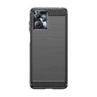 For Motorola Moto G13 Brushed Texture Carbon Fiber TPU Phone Case(Black) - 1