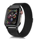Milanese Loop Magnetic Stainless Steel Watch Band With Frame for Apple Watch Series 4 / 5 40mm(Black) - 1