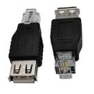 JUNSUNMAY USB Femal to Male RJ11 6P2C Adapter Converter - 1