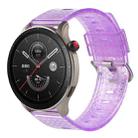 For Huawei Watch Buds 22mm Transparent Shiny Diamond TPU Watch Band(Purple) - 1