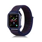 Simple Fashion Nylon Watch Band with Frame for Apple Watch Series 5 & 4 40mm(Indigo) - 1