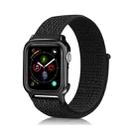 Simple Fashion Nylon Watch Band with Frame for Apple Watch Series 5 & 4 40mm(Reflective Black) - 1