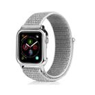 Simple Fashion Nylon Watch Band with Frame for Apple Watch Series 5 & 4 40mm(Silver) - 1