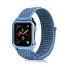 Simple Fashion Nylon Watch Band with Frame for Apple Watch Series 5 & 4 40mm(Reflective Blue) - 1