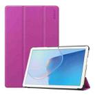 For Huawei MatePad SE 10.1 ENKAY 3-fold Stand Custer Leather Smart Tablet Case(Purple) - 1