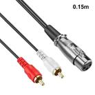 JUNSUNMAY 2 RCA Male to XLR Female Stereo Audio Cable, Cable Length:0.15m - 1
