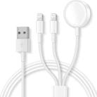 For Apple Watch Series & iPhone 3 in 1 USB Magnetic Charging Cable 4ft/1.2m - 1