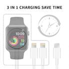 For Apple Watch Series & iPhone 3 in 1 Type-C Magnetic Charging Cable 4ft/1.2m - 2