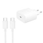 M135 45W USB-C / Type-C Port Fast Charger with 5A Type-C to Type-C Cable, EU Plug(White) - 1