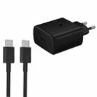 M135 45W USB-C / Type-C Port Fast Charger with 5A Type-C to Type-C Cable, EU Plug(Black) - 1
