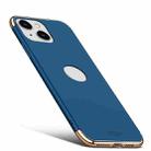 For iPhone 14 MOFI Yatun Series 3 in 1 Stitching PC Phone Case(Blue) - 1