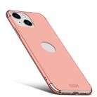 For iPhone 14 MOFI Yatun Series 3 in 1 Stitching PC Phone Case(Rose gold) - 1