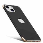 For iPhone 14 Plus MOFI Yatun Series 3 in 1 Stitching PC Phone Case(Black) - 1