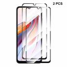 For Xiaomi Redmi 12C / Poco C55 2pcs ENKAY Hat-Prince Full Glue 0.26mm 9H 2.5D Tempered Glass Full Film - 1