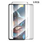 For Xiaomi Poco X5 5pcs ENKAY Hat-Prince Full Glue 0.26mm 9H 2.5D Tempered Glass Full Film - 1