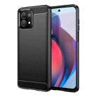 For Motorola Moto G Stylus 5G 2023 Brushed Texture Carbon Fiber TPU Phone Case(Black) - 1