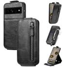 For Google Pixel 7A Zipper Wallet Vertical Flip Leather Phone Case(Black) - 1