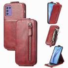 For ZTE Libero 5G III Zipper Wallet Vertical Flip Leather Phone Case(Red) - 1