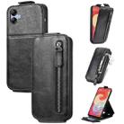 For Samsung Galaxy A04e Zipper Wallet Vertical Flip Leather Phone Case(Black) - 1
